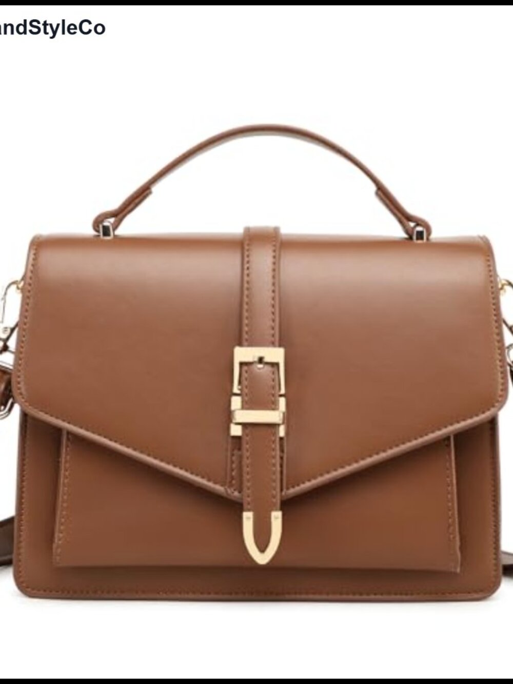 Small Crossbody Bag Faux Leather Top-Handle Satchel Removable Strap Purse